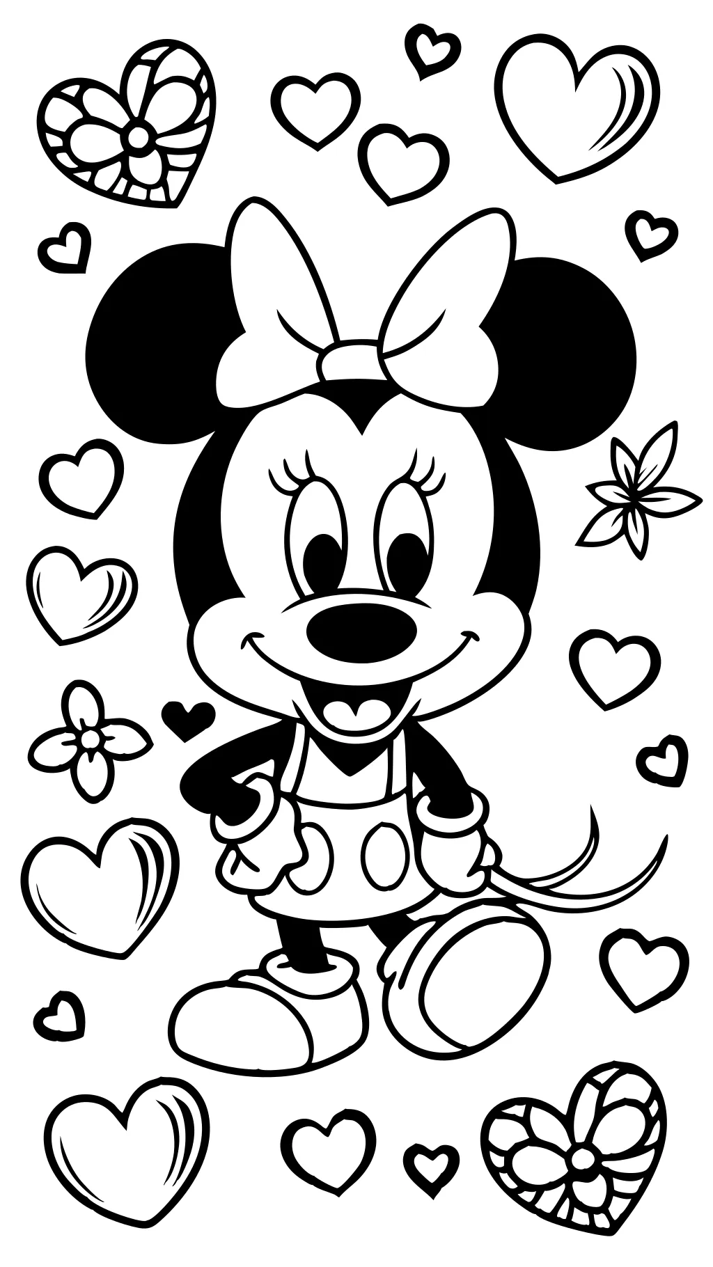 Páginas para colorear del día de San Valentín Disney